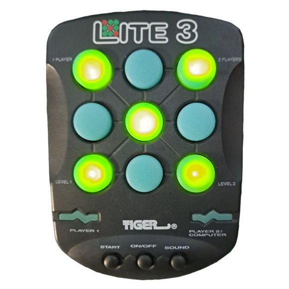 Lite 3 Handheld Game Tiger Electronics 1996 Vintage Puzzle Sound Lights 7-575 - Picture 5 of 6